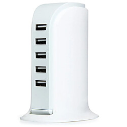 Shot Hub Tour 5 ports USB 2.0 pour PC MSI Multi-prises Adaptateur (BLANC)