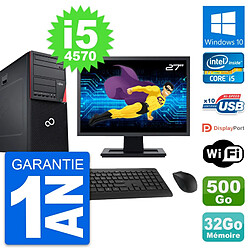 PC Tour Fujitsu P720 Ecran 27" i5-4570 RAM 32Go Disque 500Go Windows 10 Wifi - Occasion