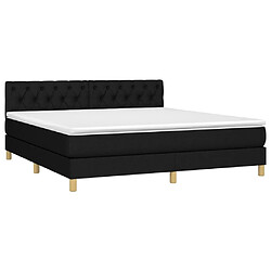 Avis Sommier à lattes LED,Cadre à lattes de lit avec matelas pour Adulte Noir 160x200 cm Tissu -MN38036