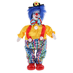 23cm vêtements jaunes drôles poupée homme de clown décorations de noël décorations cadeaux fabrication de poupées en porcelaine