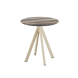 Materiel Chr Pro Table de bistrot Infinity avec piètement sable + plateau Bistrotafel zand frame + HPL Ø70 cm- Veba