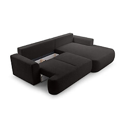 Avis Bestmobilier Candela - canapé d'angle droit 4 places - convertible avec coffre - en tissu bouclette