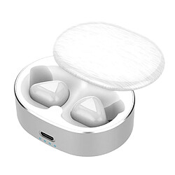 Wewoo Casque d'écoute sans fil Bluetooth V5.0 avec réduction du bruit 6D, Appels binauraux d'assistance (Blanc)