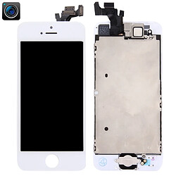 Wewoo Pour iPhone 5 caméra frontale blanc + LCD + cadre + pavé tactile Assembleur de numériseur pièce détachée 4 en 1