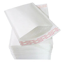 Enveloppes rembourrées pour bulles de 50 pièces, enveloppes autocollantes autocollantes blanches 12x18cm