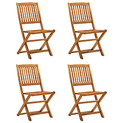 vidaXL Chaises pliables d'extérieur lot de 4 Bois d'acacia solide