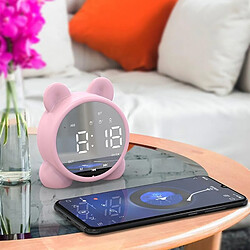 Acheter Yonis Mini Enceinte Bluetooth Avec Miroir Horloge FM Alarme LED Clair