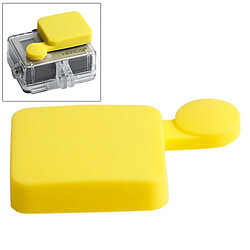 Wewoo Jaune pour GoPro Hero 4 / 3+ Casquette Silicone 