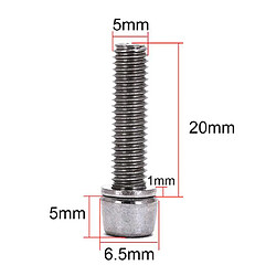 Avis 10 Pièces Vis De Tige De Vélo Boulons De Vélo M5 / M6x20mm Boulon De Vélo De Montagne De Route M5