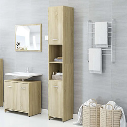 vidaXL Armoire de salle de bain Chêne sonoma 30x30x183,5 cm Aggloméré 