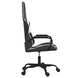 Acheter Maison Chic Chaise Gaming | Chaise de jeu Ergonomique | Chaises de Bureau Noir et blanc Similicuir -GKD50478