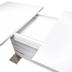 Acheter Mes Table à manger extensible 160/200x90x76 cm décor blanc