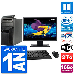 PC Tour Lenovo M83 Ecran 27" Intel G3220 RAM 16Go Disque Dur 2To Windows 10 Wifi · Occasion 