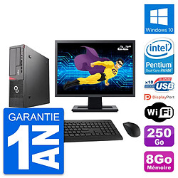 PC Fujitsu E720 DT Ecran 22" Intel G3220 RAM 8Go Disque 250Go Windows 10 Wifi · Occasion 