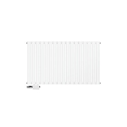 Radiateur à panneaux simple couche 600x1020 mm blanc incl. garniture de raccordement universelle ML-Design