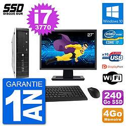 PC HP 8300 Elite SFF Ecran 27" Intel i7-3770 RAM 4Go SSD 240Go Windows 10 Wifi · Occasion 