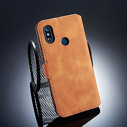 Etui en PU style rétro marron pour votre Xiaomi Mi 8 (6.21-inch)