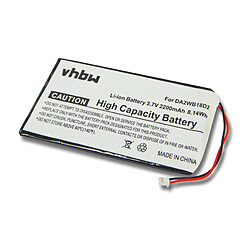 vhbw Batterie remplacement pour Iriver DA2WB18D2 pour lecteur de musique MP3 (2200mAh, 3,7V, Li-polymère)