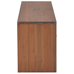 Maison Chic Meuble TV scandinave avec 4 tiroirs - Banc TV pour salon 120x30x40 cm Bois massif de sapin -MN17113 pas cher