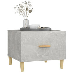 Maison Chic Lot de 2 Tables basses,Table Console pour salon gris béton 50x50x40 cm bois d'ingénierie -MN31017 pas cher