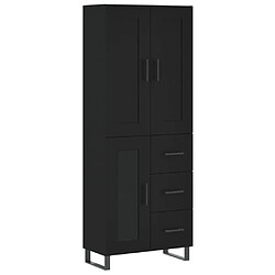 Maison Chic Buffet,Meuble de Rangement,commode pour salon,Cuisine Noir 69,5x34x180 cm Bois d'ingénierie -MN92057