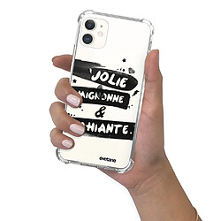 Coque iPhone 11 anti-choc souple avec angles renforcés transparente Jolie Mignonne et chiante Evetane pas cher