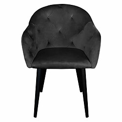 Paris Prix Fauteuil Design en Velours Glany 81cm Noir