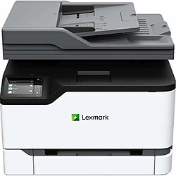 Lexmark MC3224i 3-in-1 Farblaser-Multifunktionsgerät (Drucker, Kopierer, Scanner, WLAN, Netwerkanschluß, bis zu 22 S./Min, autom. beidseitiger Druck, 7,2 cm-Touchscreen), weiß, grau