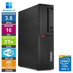 PC Lenovo M720s i3-8100 3.60GHz 16Go/2To Wifi W11 - Reconditionné