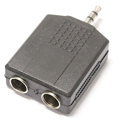 Bematik Adaptateur audio 1 x connecteur mini-jack stéréo 3,5 mâle à 2 x 6,3 mm jack femelle