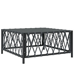 vidaXL Table de jardin anthracite 70x70x34 cm tissu tissé