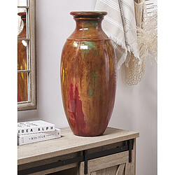 Beliani Vase décoratif HIMERA fait à la main Céramique 65 cm Marron