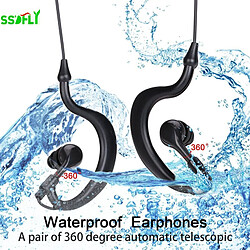 GUPBOO Écouteurs filaires étanches IPX8 Écouteurs de plongée intra-auriculaires Écouteurs de natation sport 