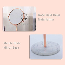 Universal Style marbre or rose, miroir de toilette double face, loupe, miroir de toilette de bureau, rotation à 360 degrés | miroir de bain pas cher