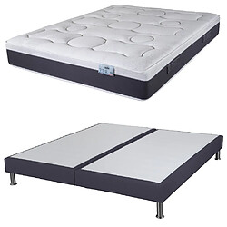 Ebac Matelas ressort + Sommier SR15 Volcan 180x200 Rueda - H. 27 cm - Soutien ferme