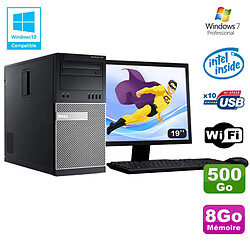 Lot PC Tour Dell 790 G630 2.7Ghz 8Go Disque 500Go DVD WIFI Win 7 + Ecran 19" - Occasion