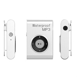 Wewoo Lecteur MP3 IPX8 de musique avec clips et écouteursSupport FMMémoire 8 Go blanc