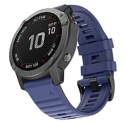 Wewoo Bracelet pour montre connectée Garmin Fenix 6 22mm Smartwatch à en silicone à libération rapide Bleu foncé