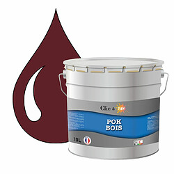 Pok Peinture de Finition Solvantée Laque Semi-Brillante Boiseries Intérieures et Extérieures - 10L - RAL 1005 - Jaune Miel POK BOIS Rouge : Peinture de Finition Solvantée Laque Semi-Brillante Boiseries Intérieures et Extérieures - 10L - RAL 1005 - Jaune Miel