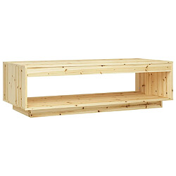 ComfortXL Table Basse 110x50x33,5 Cm Bois De Sapin Massif 