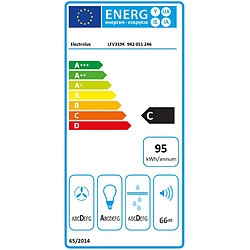 Hotte décorative inclinée 90cm 600m3/h noir - lfv319k - ELECTROLUX