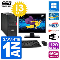 PC Tour Fujitsu P720 Ecran 19" Intel i3-4130 RAM 16Go SSD 120Go Windows 10 Wifi - Occasion