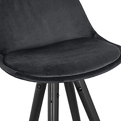 Avis Mes Lot de 2 chaises de bar H65 cm noir pieds noirs et dorés - CIRCOS