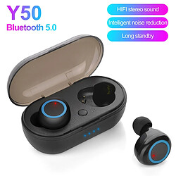 GUPBOO Casque stéréo Y50 Bluetooth 5.0 TWS avec suppression du bruit 