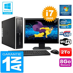 PC HP Compaq 8300 SFF Core I7-2600 Ram 8Go Disque 2 To Wifi W7 Ecran 27" · Occasion 