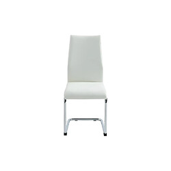 Avis Vente-Unique Lot de 4 chaises PAULINE - Simili - Blanc