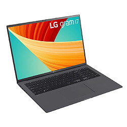 Portable LG GRAM 17Z90R-G.AP7BF Intel Core i7-1360P 32GoDDR5 2ToSSD NVME Intel Iris Xe Graph 17" QHD+ IPS 350Nits WIN11Pro NOIR Clavier rétroéclairé