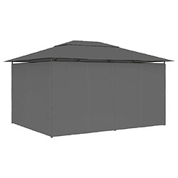 Avis vidaXL Tonnelle de jardin avec rideaux 4 x 3 m Anthracite