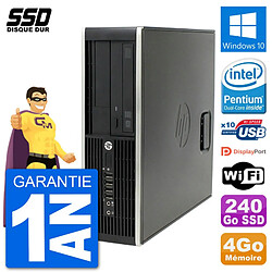 PC HP Compaq Pro 6300 SFF Intel G630 RAM 4Go SSD 240Go Windows 10 Wifi · Occasion 