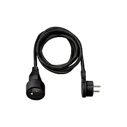 BRENNENSTUHL Rallonge électrique 5m avec fiche plate (câble H05VV-F 3G1,5, IP20), Noir